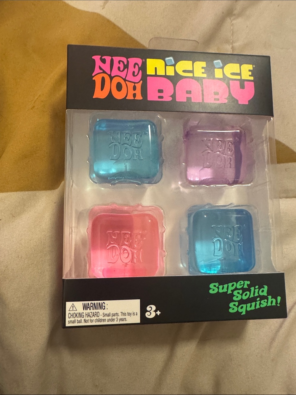 NeeDoh Nice Ice Baby Super Solid Squish - Pink, Blue, Purple